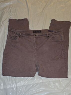 Gloria Vanderbilt Amanda Womens Lilac  Straight Leg Soft Jeans 18W